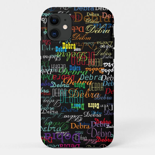 INDIVIDUELLE NAME . PERSONALISIERTER SCHWARZ Case-Mate iPhone HÜLLE (Rückseite)