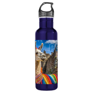 Individuelle Name Peru Llama Edelstahlflasche