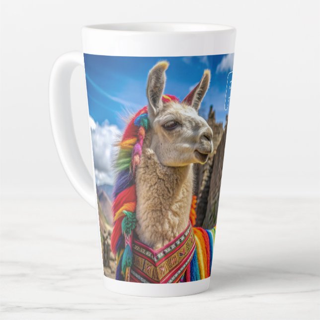 Individuelle Name Peru Llama Milchtasse (Linke Ecke)