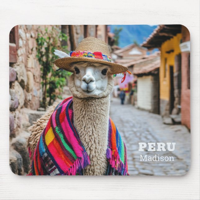 Individuelle Name Peru Llama Mousepad (Vorne)