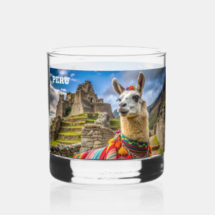 Individuelle Name Peru Llama Whiskyglas