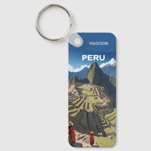 Individuelle Name Peru Machu Picchu Schlüsselanhänger
