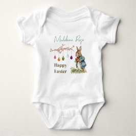 Individuelle Name Peter der Osterkaninchen Osterei Baby Strampler