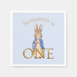 Individuelle Name Peter, Kaninchen Erster Geburtst Serviette