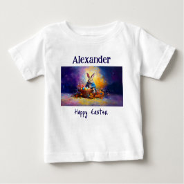 Individuelle Name Peter Ostersonntag mit Ostereier Baby T-shirt