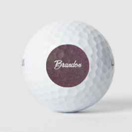 Individuelle Name Pflaume Glitzer Golfball