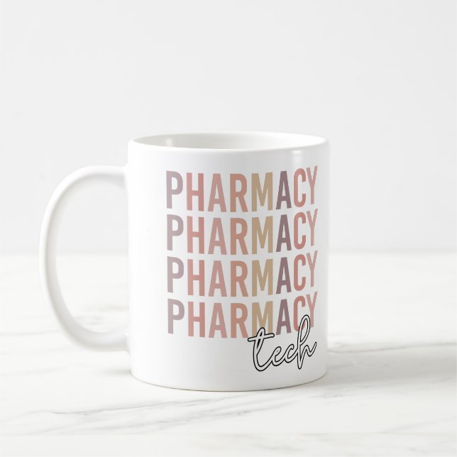 Individuelle Name Pharmacy Tech | Pharmazeutischer Kaffeetasse (Links)