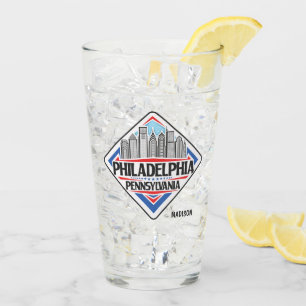 Individuelle Name Philadelphia Pennsylvania Glas