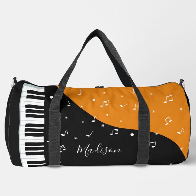 Individuelle Name Piano Music Duffle Bag (Vorderseite)