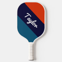 Individuelle Name Pickleball Paddle Streifen Retro