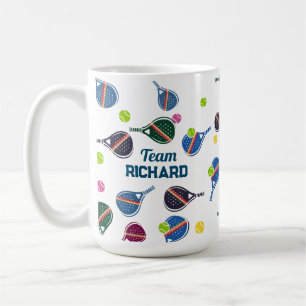 Individuelle Name Pickleball Sportteam farbenfroh Kaffeetasse