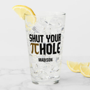 individuelle Name "Pie Hole" Glas