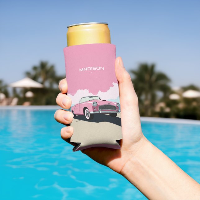 Individuelle Name Pink Classic Car Selters Dosenkühler (In Situ Pool)