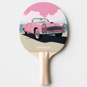 Individuelle Name Pink Classic Car Tischtennis Schläger