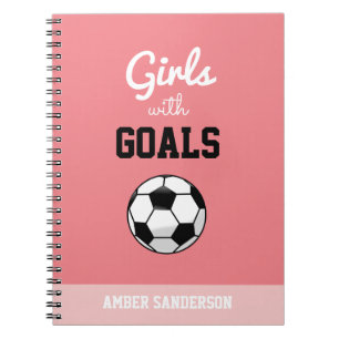Individuelle Name Pink Girls mit Goals Superstar S Notizblock