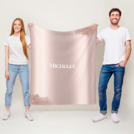 Individuelle Name Pink Luxury Teen Girl Fleecedecke