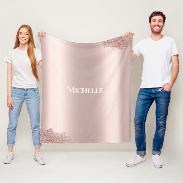 Individuelle Name Pink Luxury Teen Girl Fleecedecke (Beispiel)