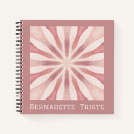 Individuelle Name Pink Moderne Blumenchic Hübsch G Notizbuch