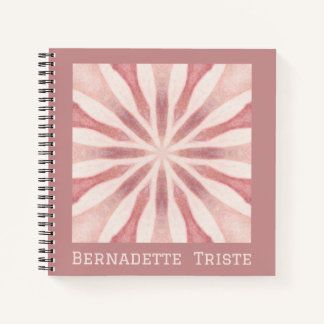 Individuelle Name Pink Moderne Blumenchic Hübsch G Notizbuch