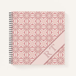 Individuelle Name Pink Moderne Blumenchic Hübsch G Notizbuch