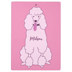 Individuelle Name Pink Poodle Klemmbrett