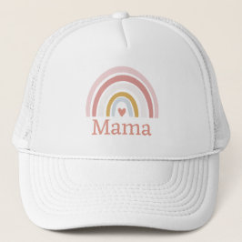 Individuelle Name Pink Rainbow Trucker Hat Truckerkappe