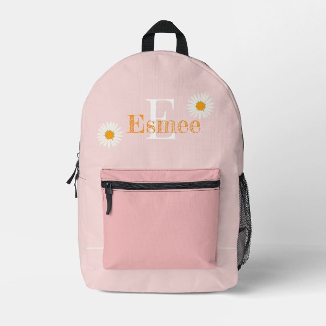individuelle Name Pink Rucksack mit Dissy (Vorderseite)