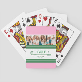 Individuelle Name Pink und Green Golf Liebhaber Fo Spielkarten