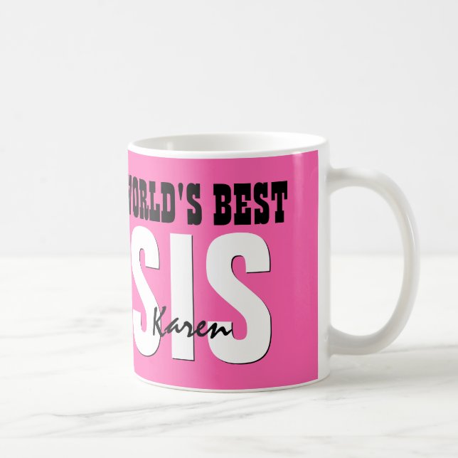 Individuelle Name PINK V01B Kaffeetasse (Rechts)