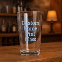 Individuelle Name Pint Glass - Personalisiertes Bi