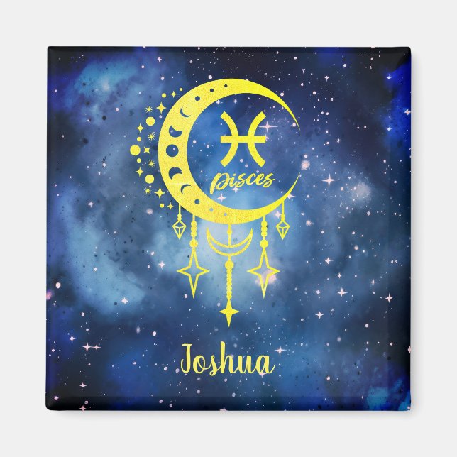 Individuelle Name Pisces Magnet (Vorne)