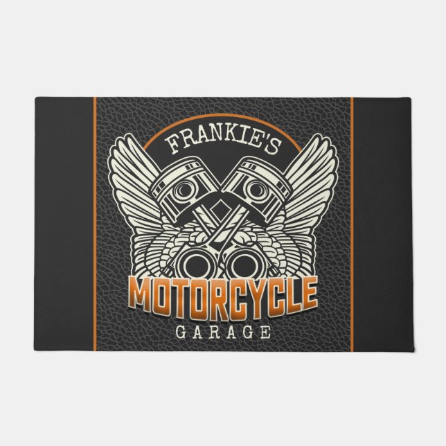 Individuelle Name Pistolen Wings Motorrad Fahrradg Fußmatte (Vorderseite)