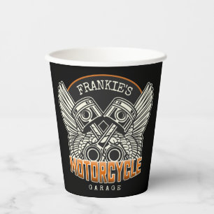 Individuelle Name Pistolen Wings Motorrad Fahrradg Pappbecher