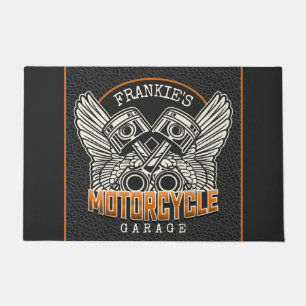 Individuelle Name Pistolen Wings Motorrad Garage Fußmatte