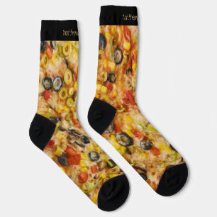 Individuelle Name Pizza Lover's Men's Crew Socken