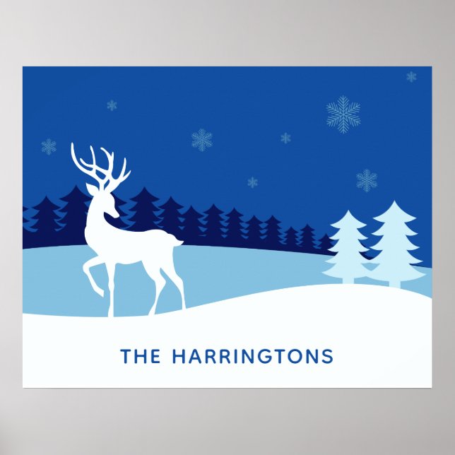 Individuelle Name-Plakat für Reindee Poster (Vorne)