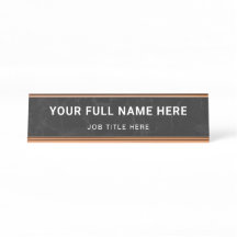 Individuelle Name-Plattform für Büroarbeitsplätze