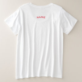 INDIVIDUELLE NAME PLUS GRÖSSE BAUMWOLLE T - SHIRT