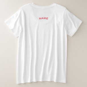 INDIVIDUELLE NAME PLUS GRÖSSE BAUMWOLLE T - SHIRT 