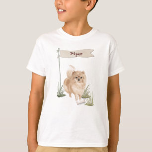 Individuelle Name Pommeranian Haustier Hund T-Shirt