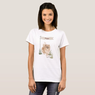 Individuelle Name Pommeranian Haustier Hund T-Shirt