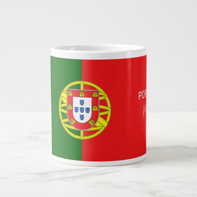 Individuelle Name Portugese Flag Jumbo-Tasse (Vorderseite)