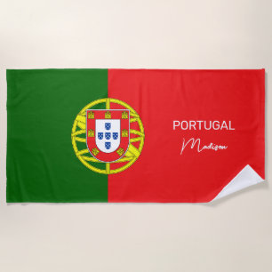 Individuelle Name Portugese Flag Strandtuch