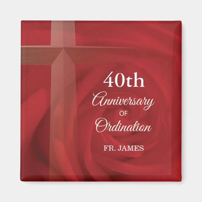 Individuelle Name Priester Anniversary Ordination  Magnet (Vorne)