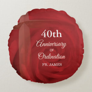 Individuelle Name Priester Anniversary Ordination  Rundes Kissen