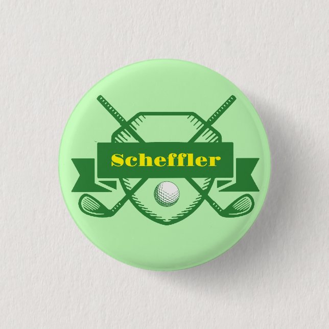 Individuelle Name Pro Golf Player Fan Club Button (Vorderseite)
