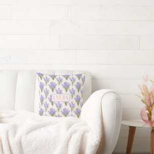 Individuelle Name Provence Lavender Throw Kissen