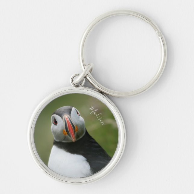 Individuelle Name Puffin Schlüsselketten Schlüsselanhänger (Vorne)