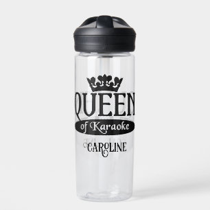 Individuelle Name Queen of Karaoke Trinkflasche