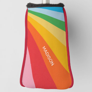 Individuelle Name-Rainbow-Farben Golf Headcover
